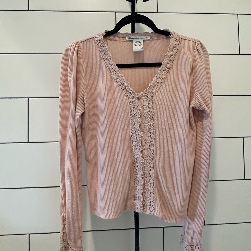 Pink long sleeve top